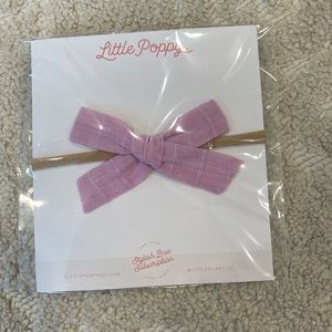 Little poppy co baby toddler girl bow bows nylon purple texture
